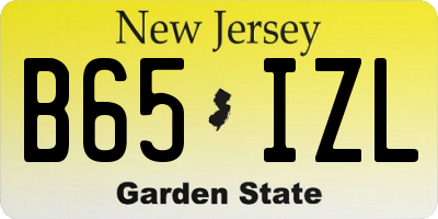 NJ license plate B65IZL