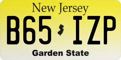 NJ license plate B65IZP