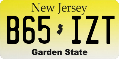 NJ license plate B65IZT
