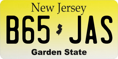 NJ license plate B65JAS