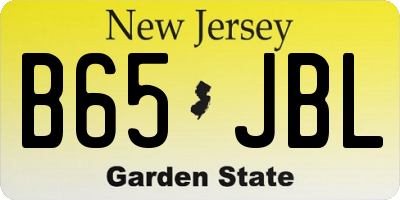 NJ license plate B65JBL