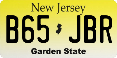 NJ license plate B65JBR
