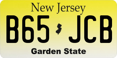 NJ license plate B65JCB