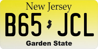 NJ license plate B65JCL