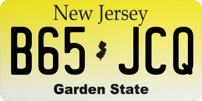 NJ license plate B65JCQ