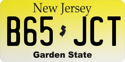 NJ license plate B65JCT