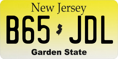 NJ license plate B65JDL