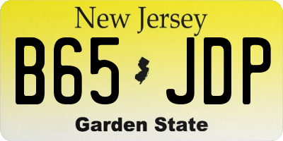 NJ license plate B65JDP