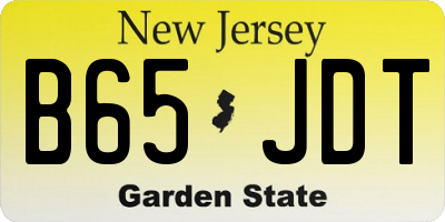 NJ license plate B65JDT