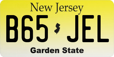 NJ license plate B65JEL