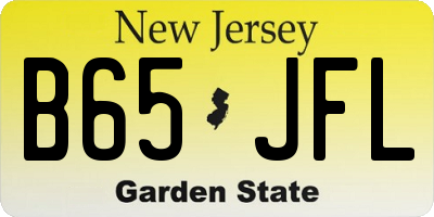 NJ license plate B65JFL