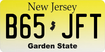 NJ license plate B65JFT