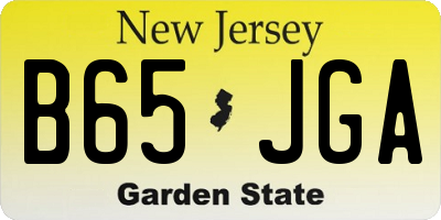 NJ license plate B65JGA