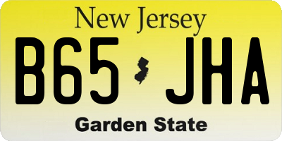 NJ license plate B65JHA