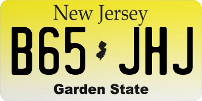 NJ license plate B65JHJ