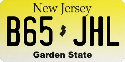 NJ license plate B65JHL