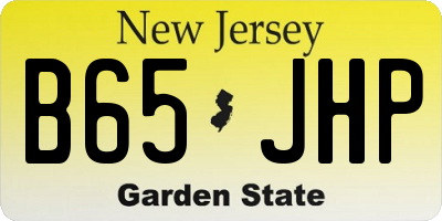 NJ license plate B65JHP