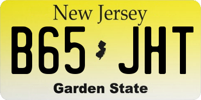 NJ license plate B65JHT