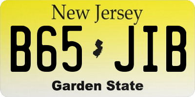 NJ license plate B65JIB