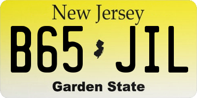 NJ license plate B65JIL