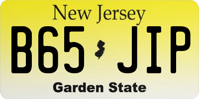 NJ license plate B65JIP