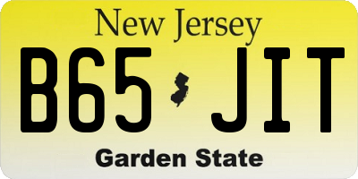 NJ license plate B65JIT