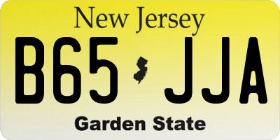 NJ license plate B65JJA