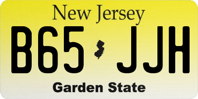 NJ license plate B65JJH