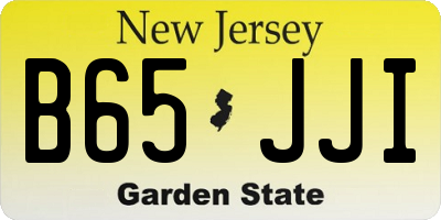 NJ license plate B65JJI