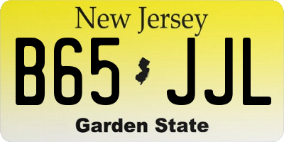 NJ license plate B65JJL