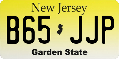 NJ license plate B65JJP