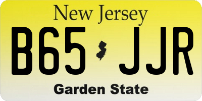 NJ license plate B65JJR