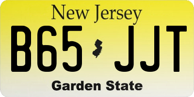 NJ license plate B65JJT