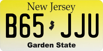 NJ license plate B65JJU