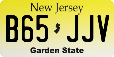 NJ license plate B65JJV