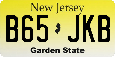 NJ license plate B65JKB