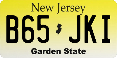 NJ license plate B65JKI