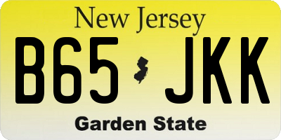 NJ license plate B65JKK