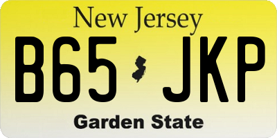 NJ license plate B65JKP