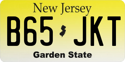 NJ license plate B65JKT