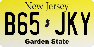 NJ license plate B65JKY