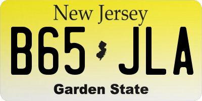 NJ license plate B65JLA