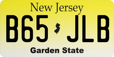 NJ license plate B65JLB