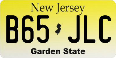 NJ license plate B65JLC