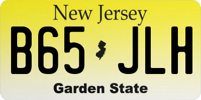 NJ license plate B65JLH