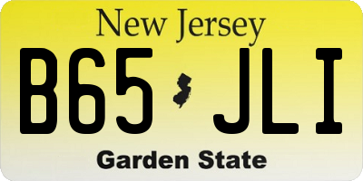 NJ license plate B65JLI