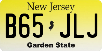 NJ license plate B65JLJ