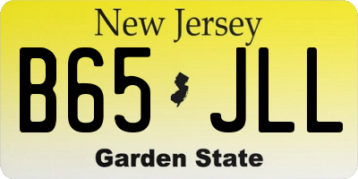 NJ license plate B65JLL