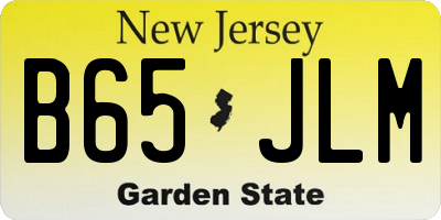 NJ license plate B65JLM