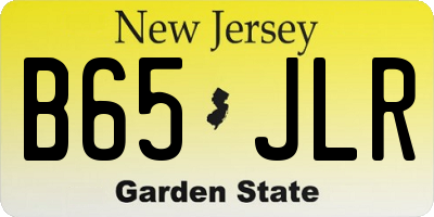 NJ license plate B65JLR
